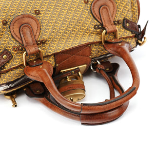 Chloé Tan Tweed Paddington Shoulder Bag