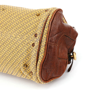 Chloé Tan Tweed Paddington Shoulder Bag