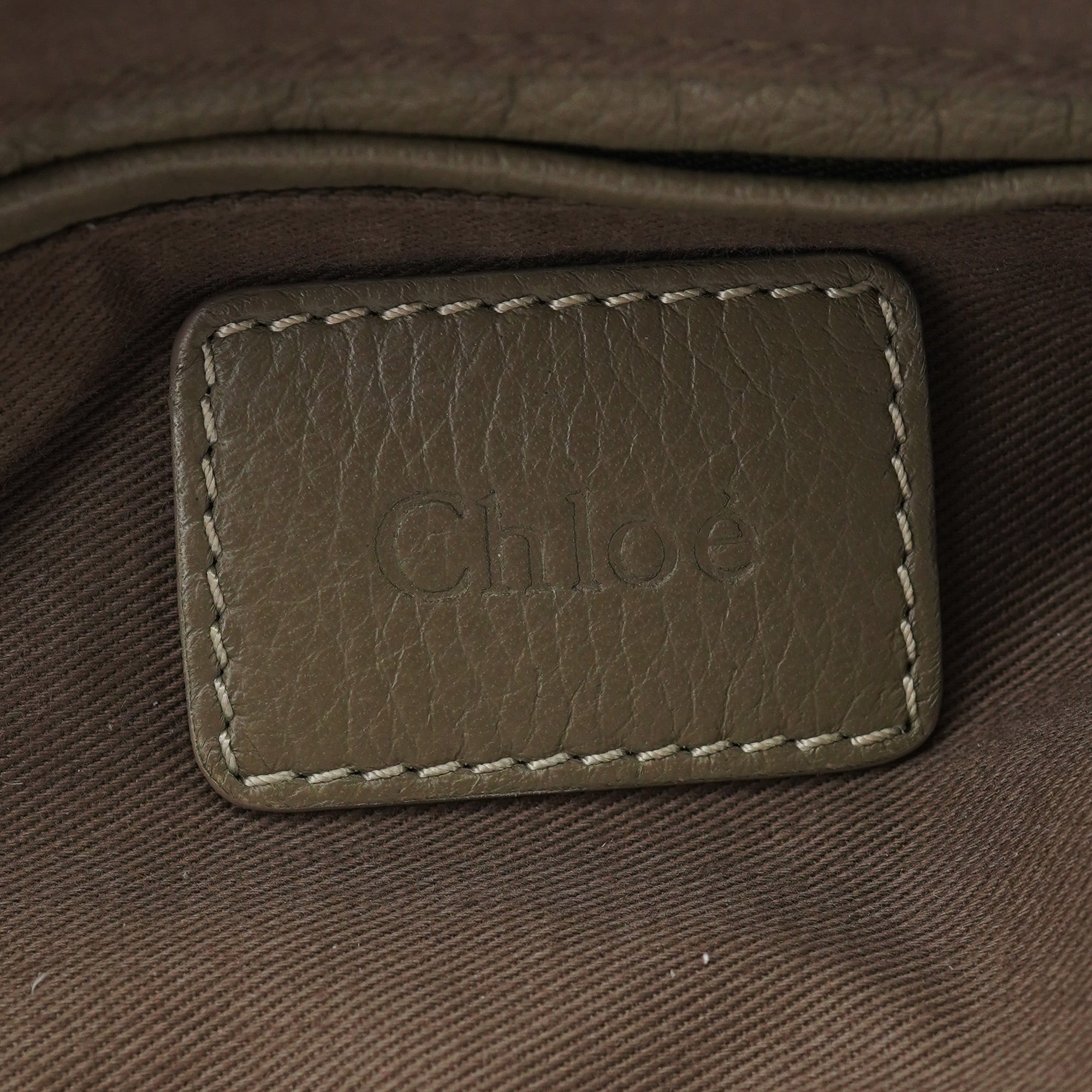 Chloé Taupe Leather Marcie Shoulder Bag