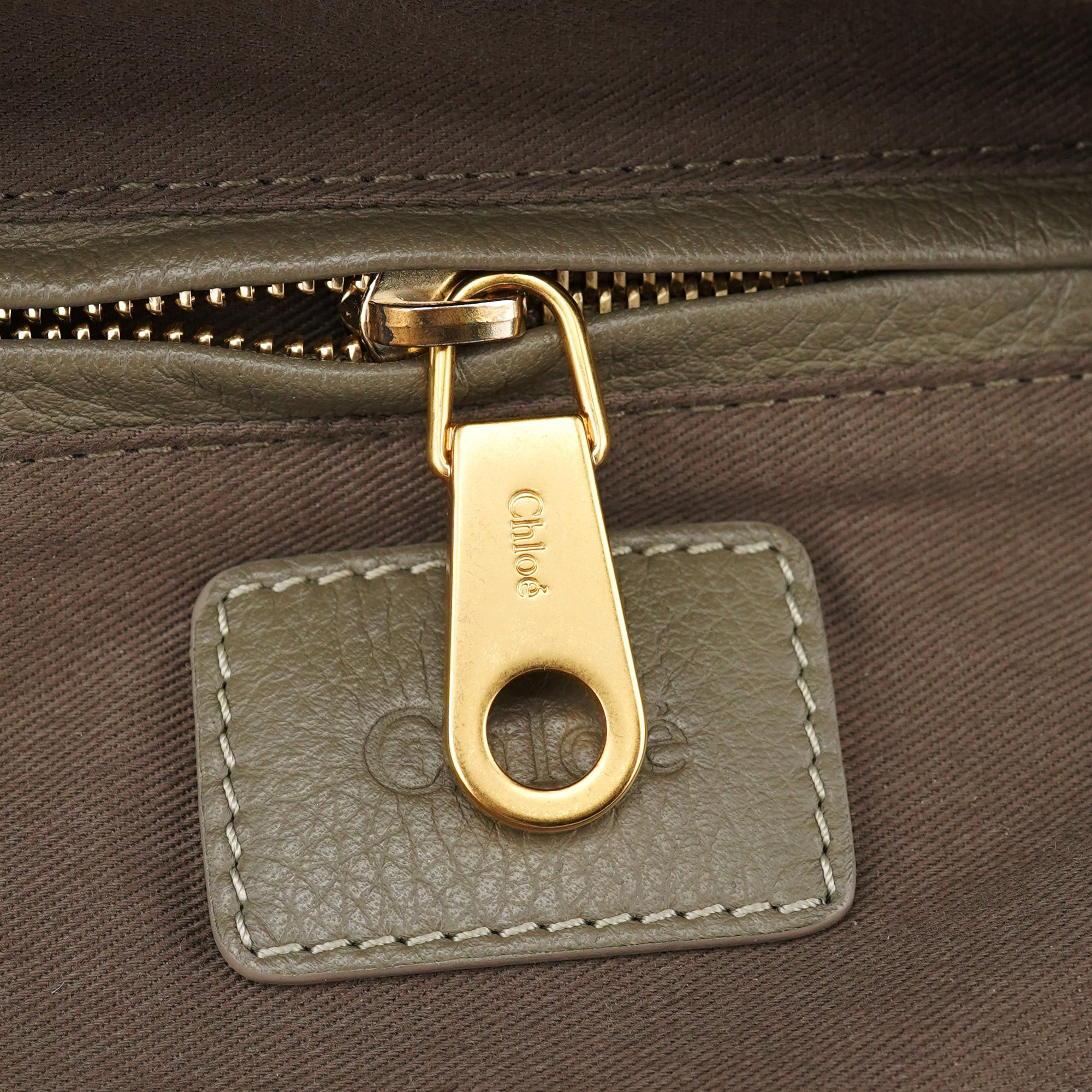Chloé Taupe Leather Marcie Shoulder Bag