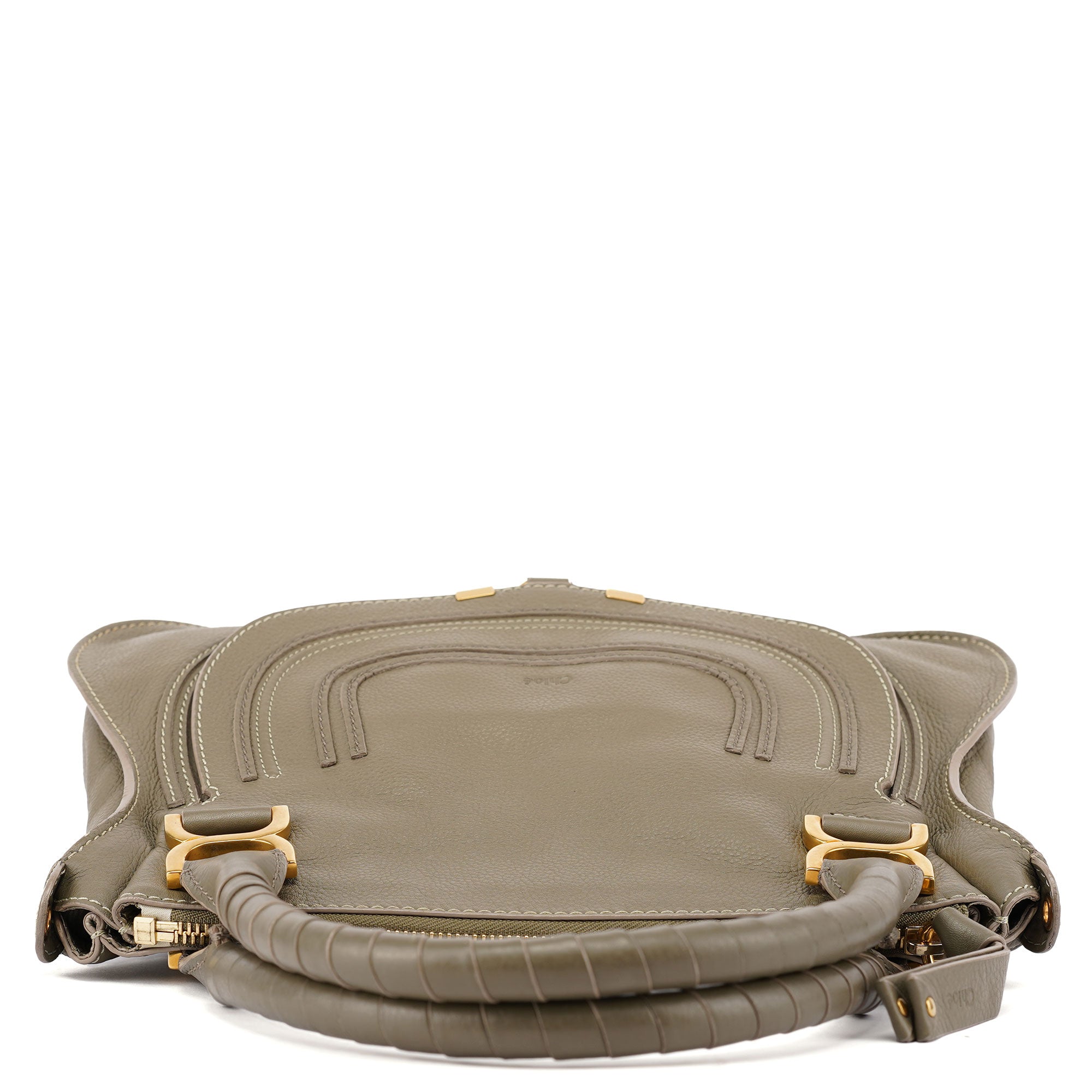 Chloé Taupe Leather Marcie Shoulder Bag