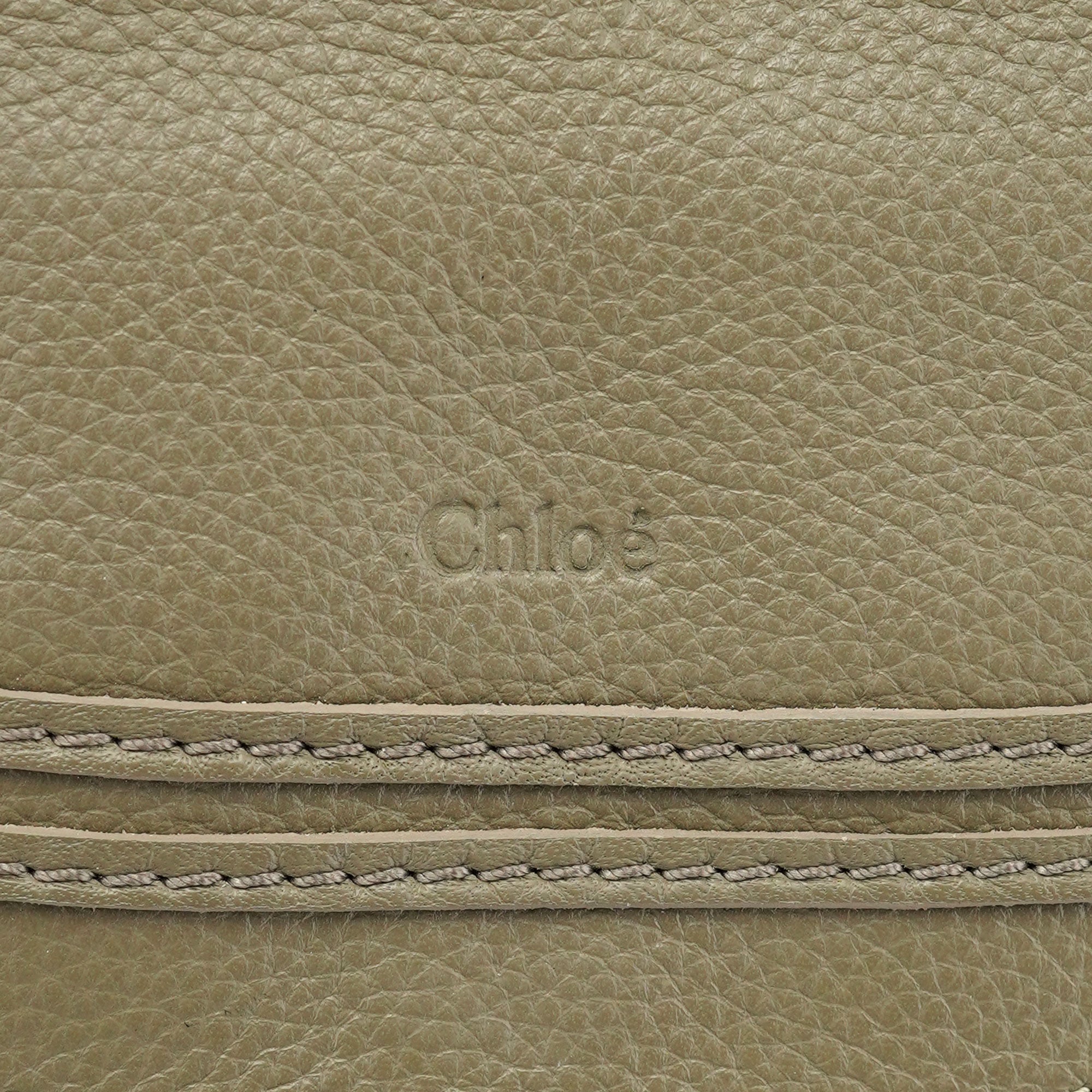 Chloé Taupe Leather Marcie Shoulder Bag
