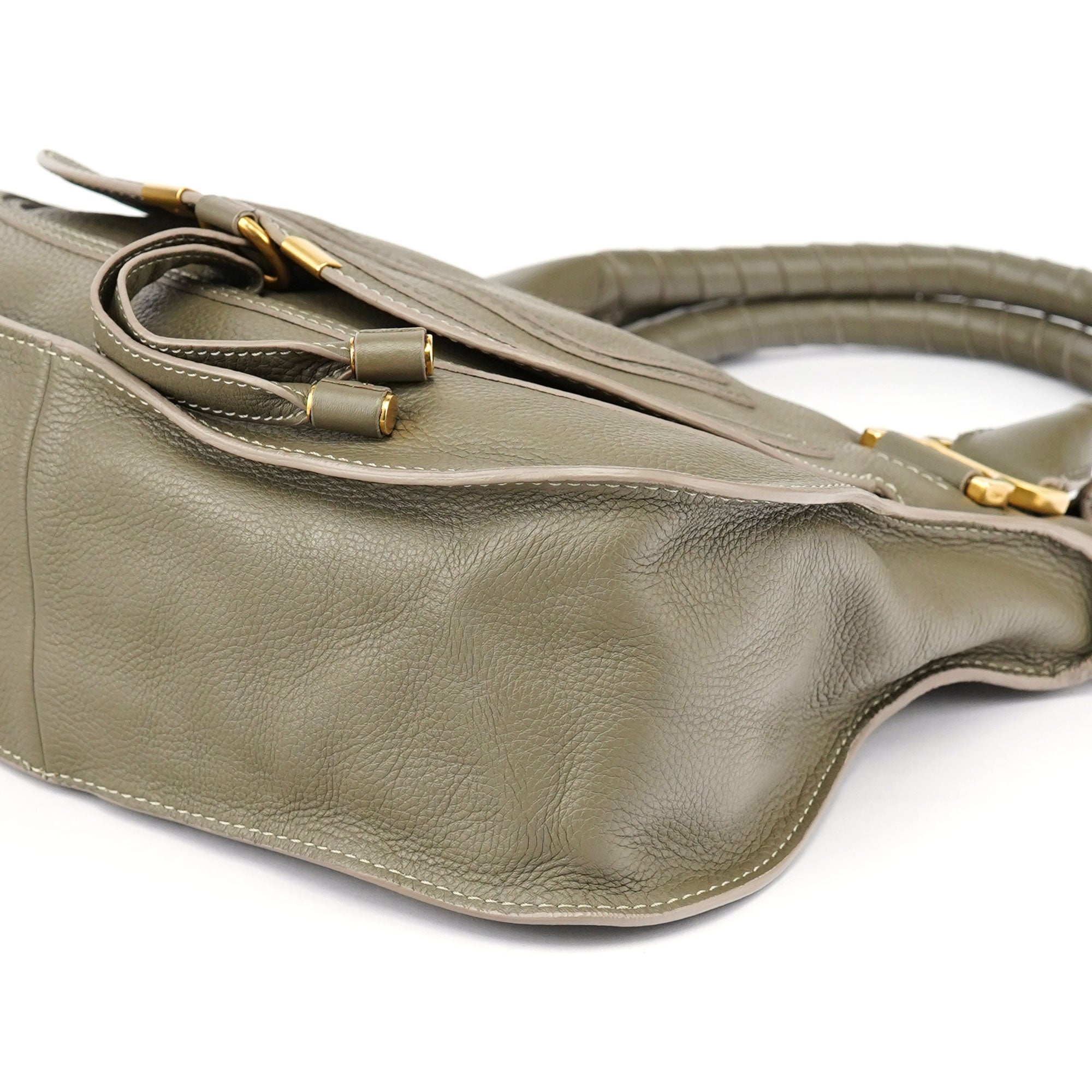 Chloé Taupe Leather Marcie Shoulder Bag