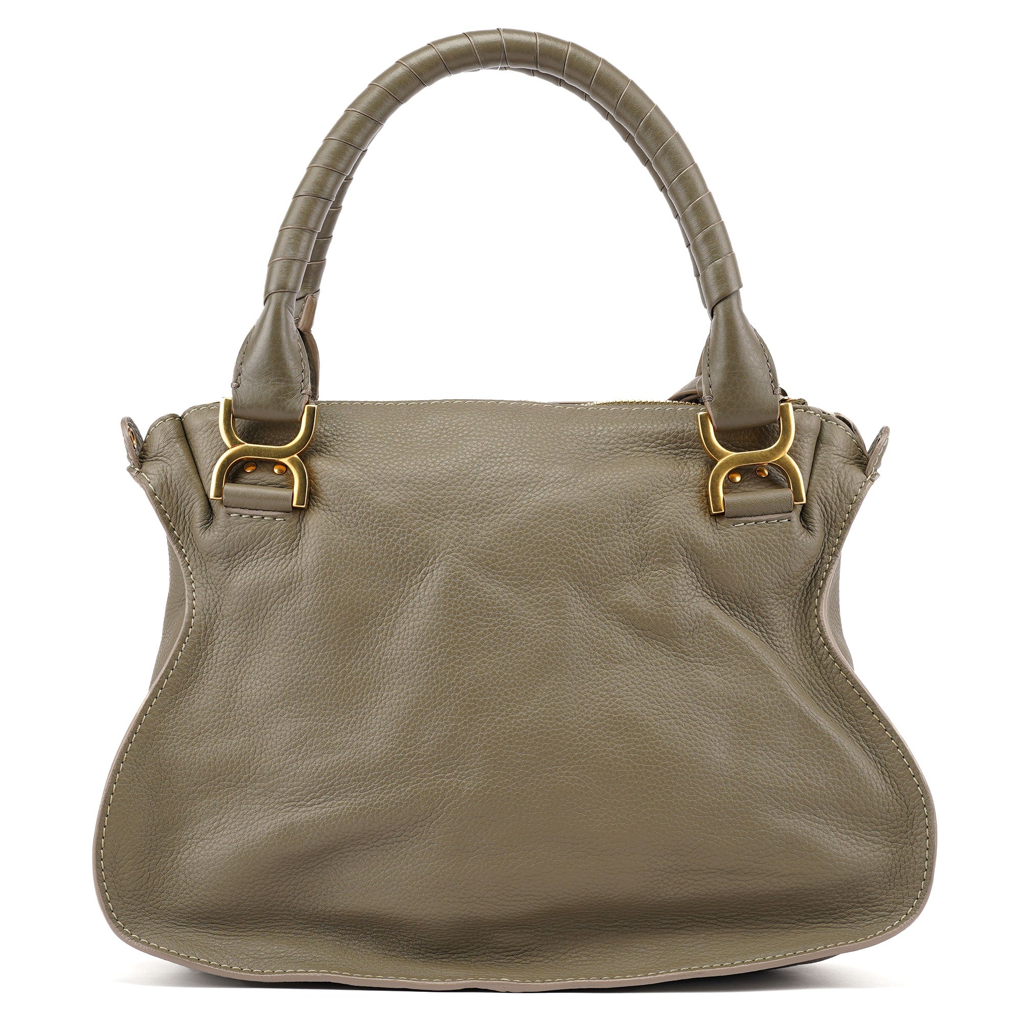 Chloé Taupe Leather Marcie Shoulder Bag
