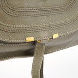 Chloé Taupe Leather Marcie Shoulder Bag