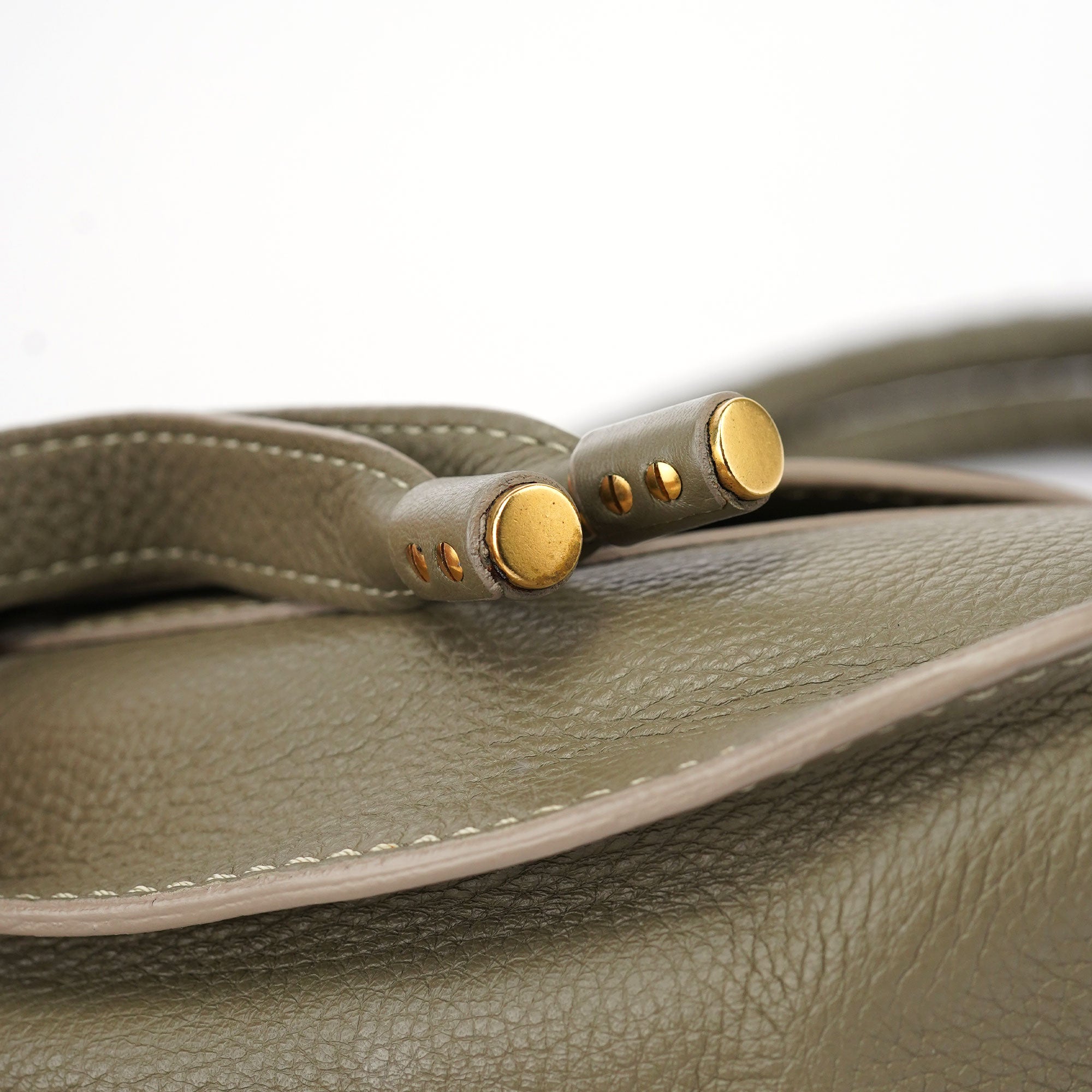Chloé Taupe Leather Marcie Shoulder Bag