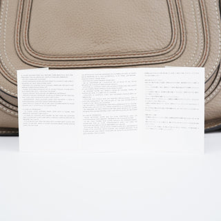 Chloe Taupe Leather Marcie Shoulder Bag