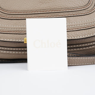 Chloe Taupe Leather Marcie Shoulder Bag