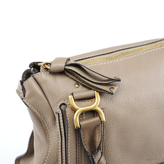 Chloe Taupe Leather Marcie Shoulder Bag