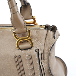 Chloe Taupe Leather Marcie Shoulder Bag