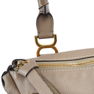 Chloe Taupe Leather Marcie Shoulder Bag