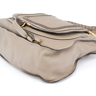 Chloe Taupe Leather Marcie Shoulder Bag