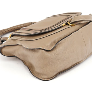 Chloe Taupe Leather Marcie Shoulder Bag