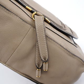 Chloe Taupe Leather Marcie Shoulder Bag