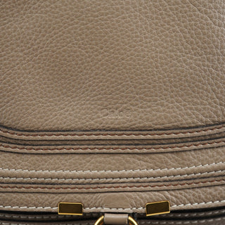 Chloe Taupe Leather Marcie Shoulder Bag