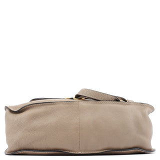 Chloe Taupe Leather Marcie Shoulder Bag