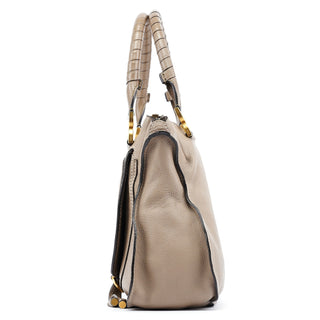 Chloe Taupe Leather Marcie Shoulder Bag