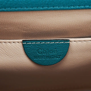 Chloé Turquoise Blue Elsie Leather Shoulder Bag