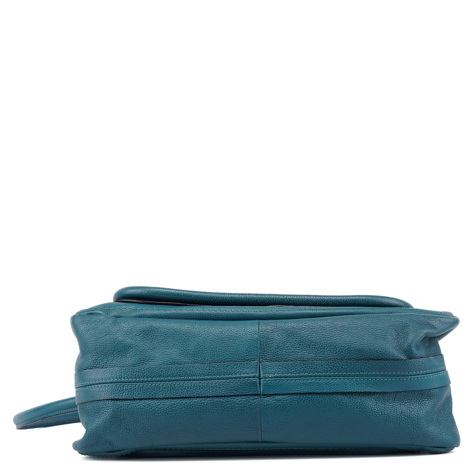 Chloé Turquoise Blue Leather Paraty 2-Way Shoulder Bag