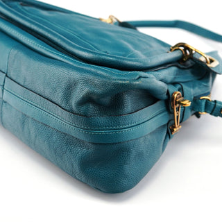 Chloé Turquoise Blue Leather Paraty 2-Way Shoulder Bag