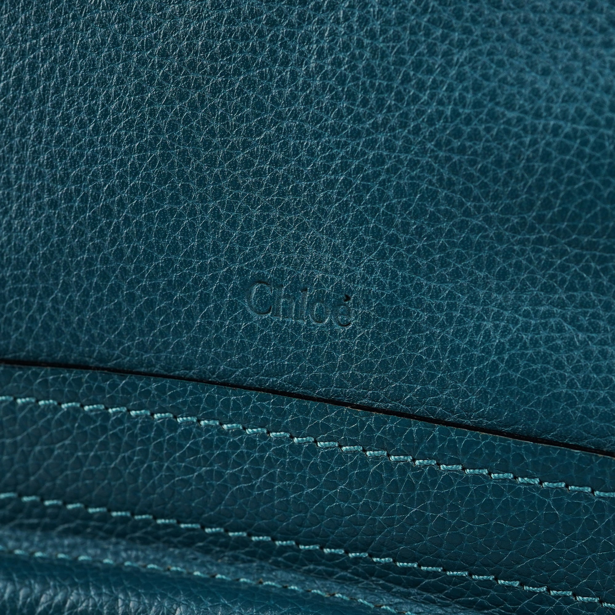 Chloé Turquoise Blue Leather Paraty 2-Way Shoulder Bag
