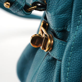 Chloé Turquoise Blue Leather Paraty 2-Way Shoulder Bag