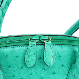 Chloe Turquoise Ostrich Leather Bowling Bag