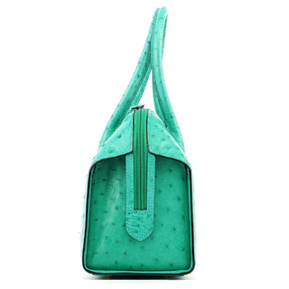 Chloe Turquoise Ostrich Leather Bowling Bag