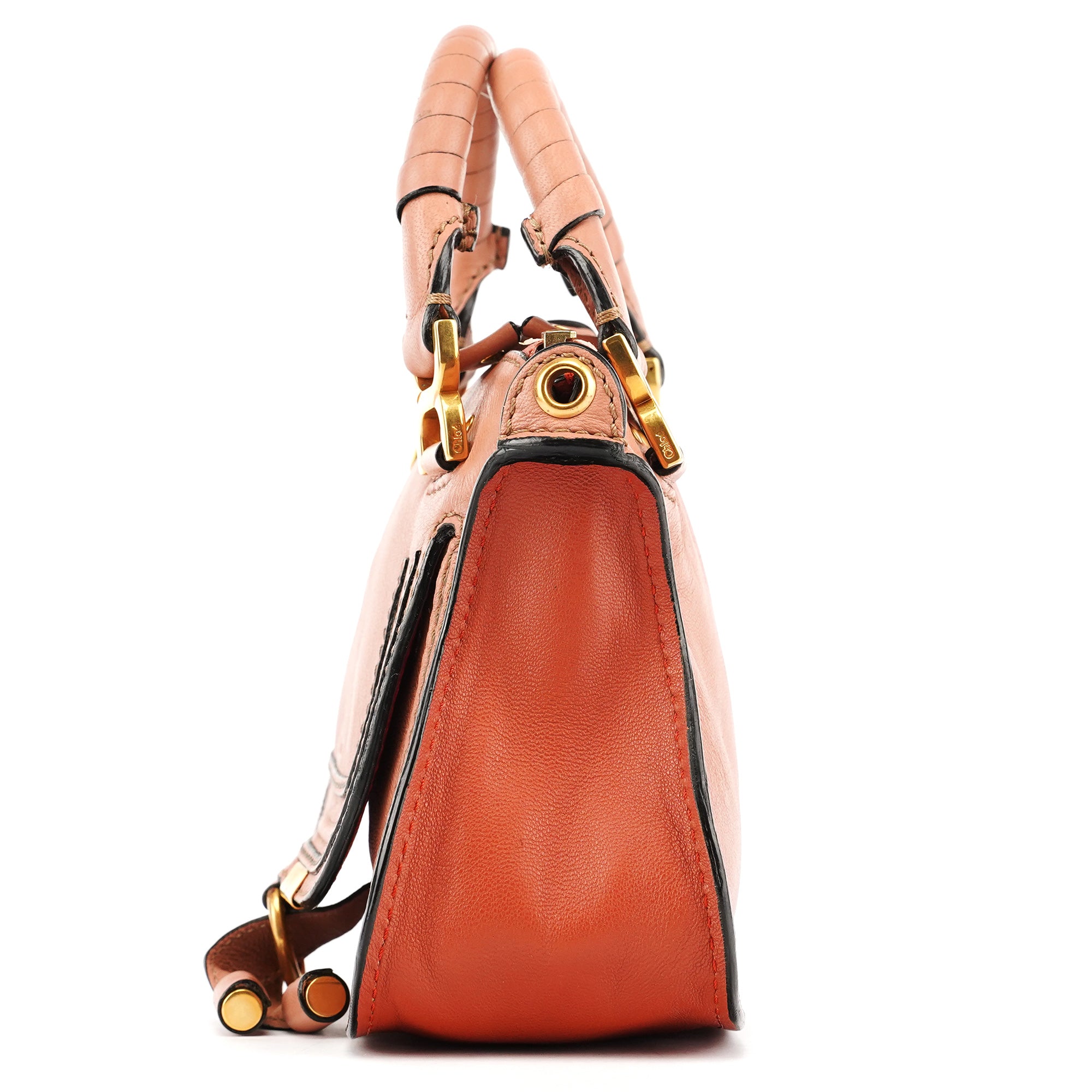 Chloe Two-Tone Leather Mini Marcie 2-Way Bag