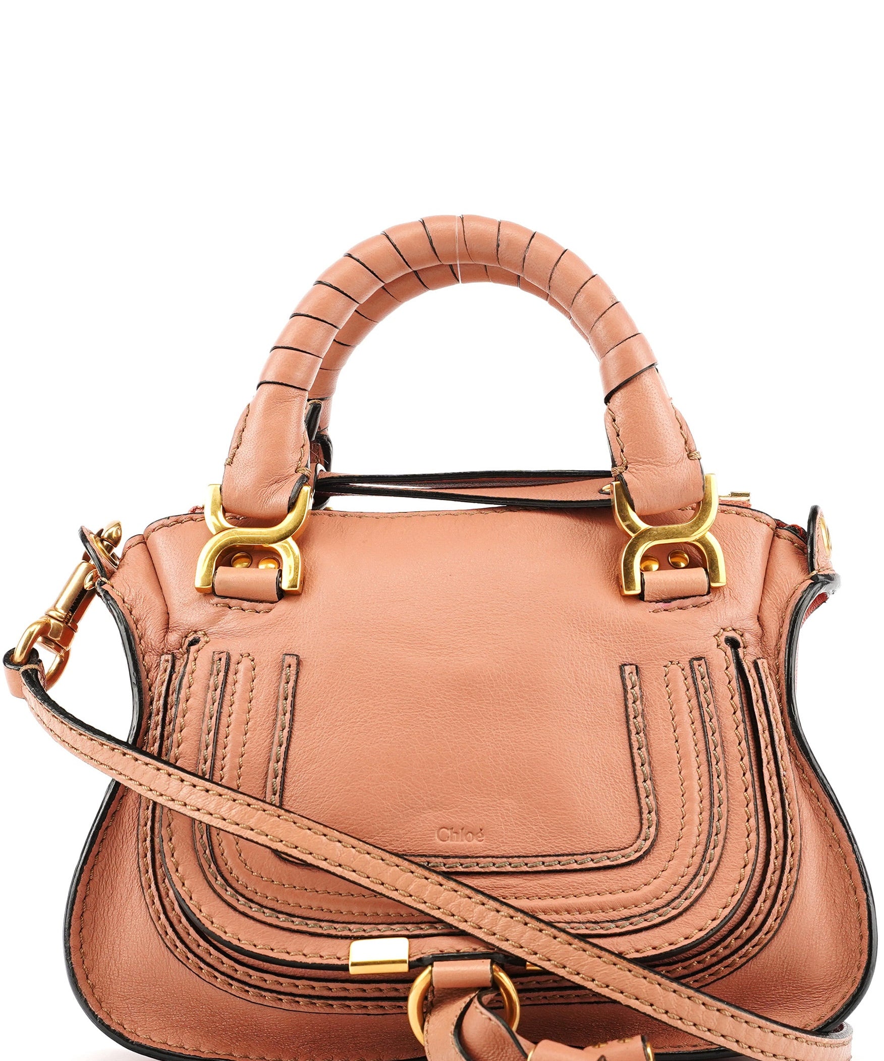 Chloe Two-Tone Leather Mini Marcie 2-Way Bag