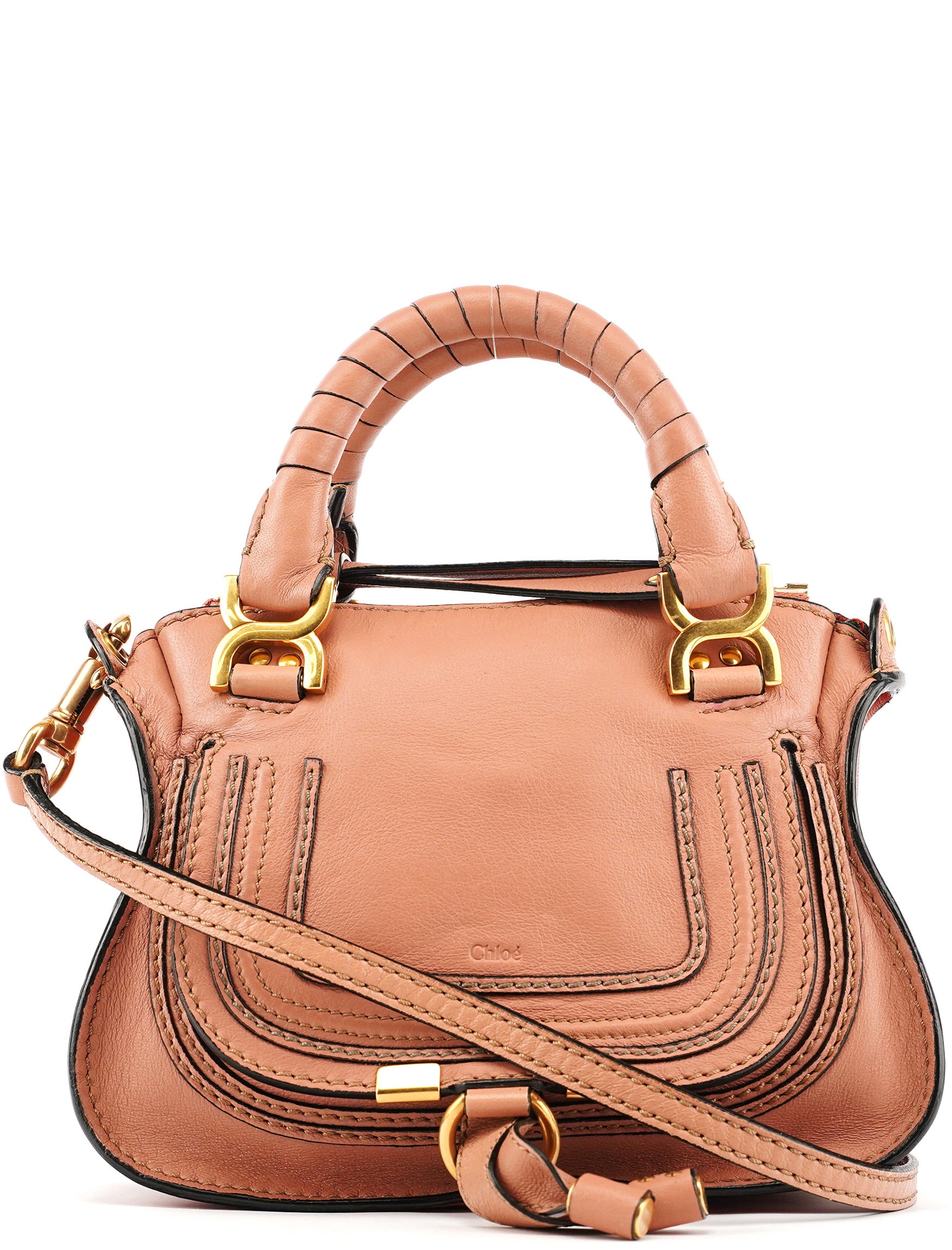 Chloe Two-Tone Leather Mini Marcie 2-Way Bag