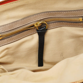 Chloe Vibrant Orange Leather Bay Tote Bag