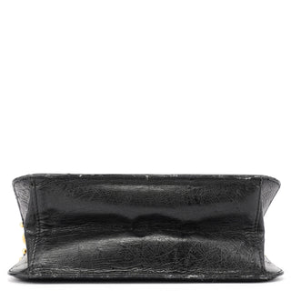 Chloé Vintage Black Ostrich Leather Handbag