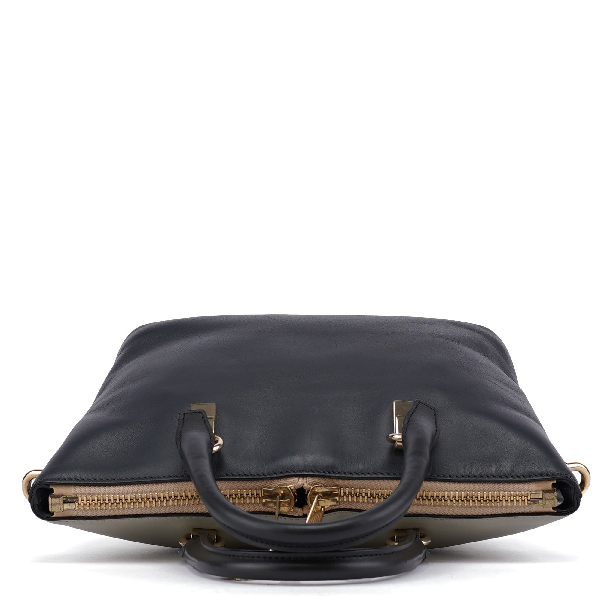 Chloé Sac cabas deux portés Baylee en cuir de veau blanc et noir