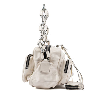 Chloé White Leather Betty Chain Shoulder Bag