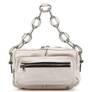 Chloé White Leather Betty Chain Shoulder Bag