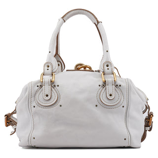 Chloe White Leather Paddington Pocket Shoulder Bag