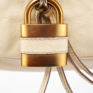 Chloé White Leather Paddington Tote Bag