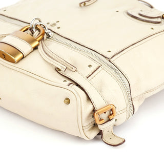 Chloé White Leather Paddington Tote Bag