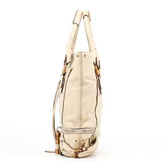 Chloé White Leather Paddington Tote Bag