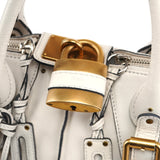 Chloe White Leather Paddington Tote Bag
