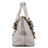Chloe White Leather Paddington Tote Bag