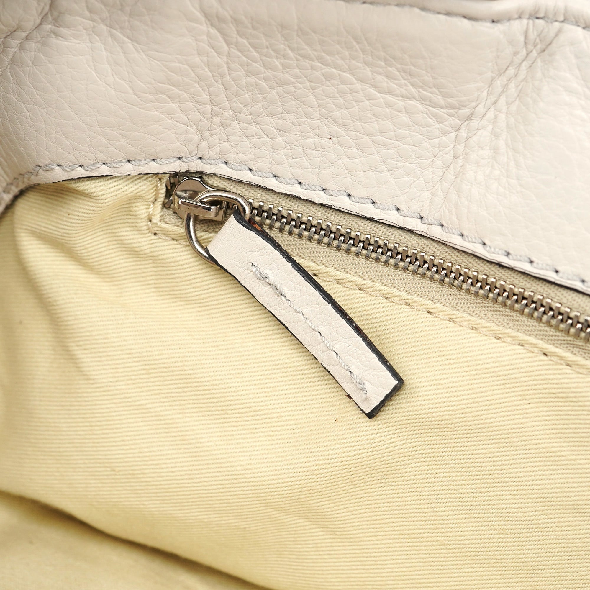 Chloe White Leather Paddington Tote Bag