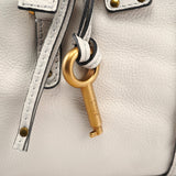 Chloe White Leather Paddington Tote Bag