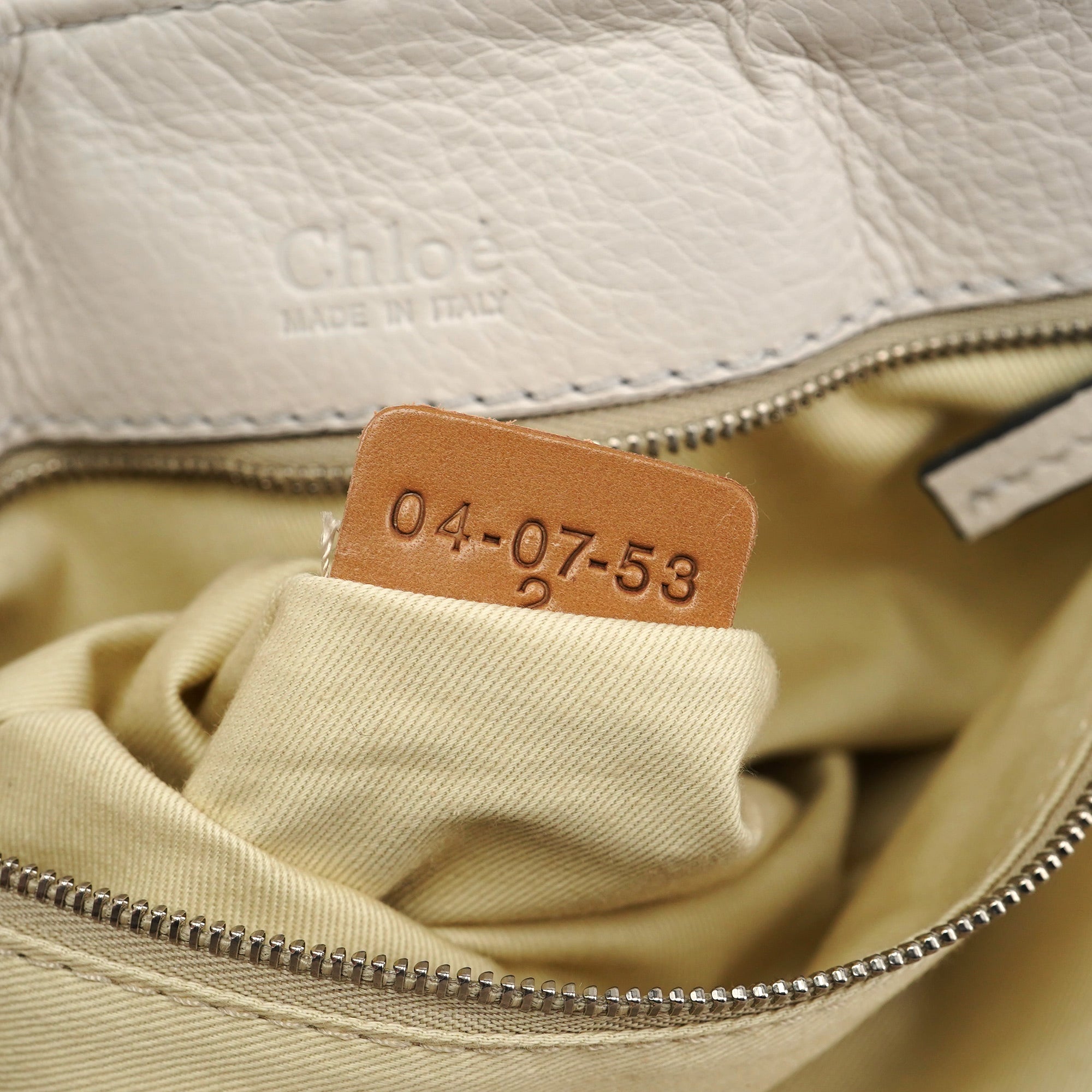 Chloe White Leather Paddington Tote Bag