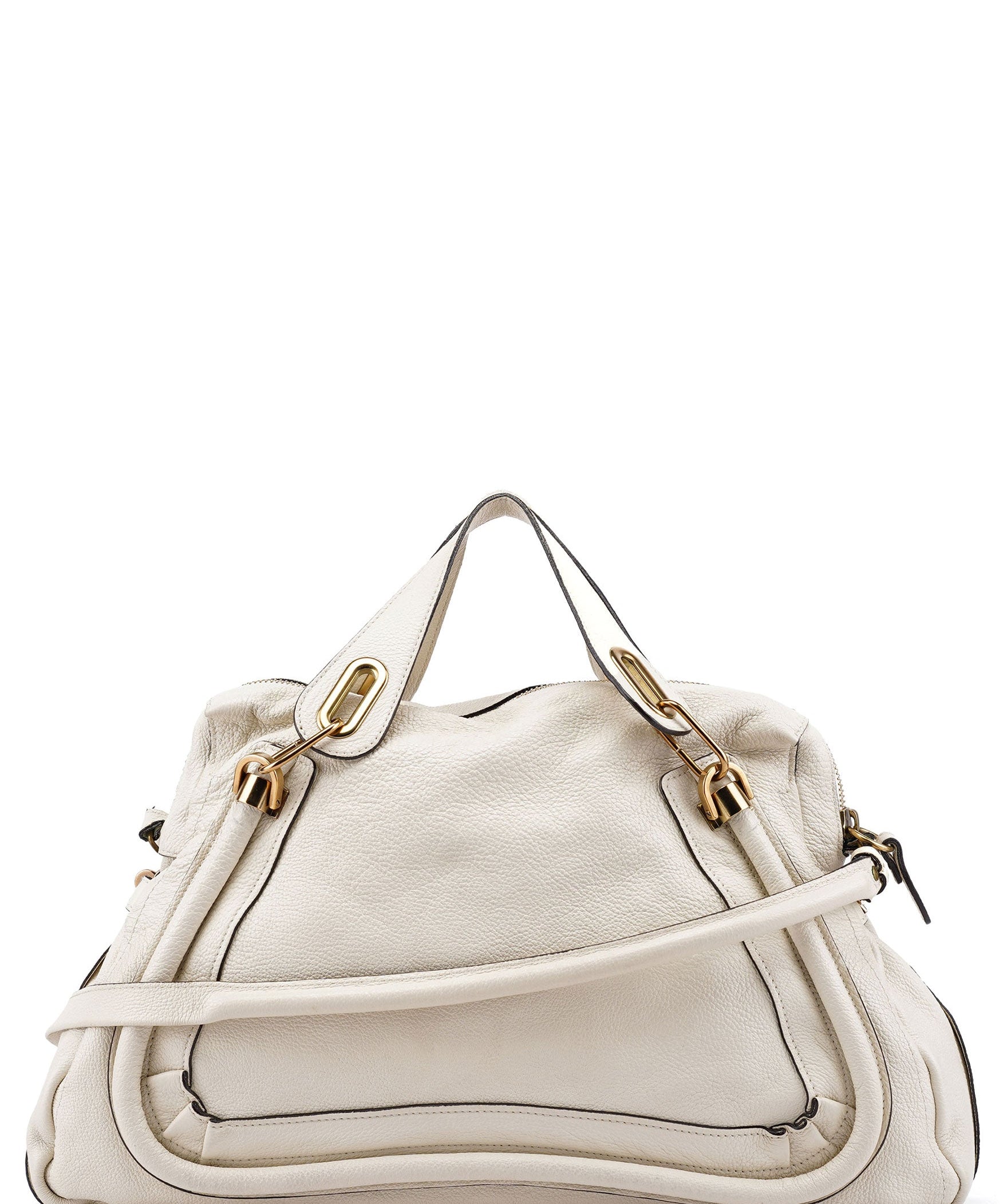Chloé White Leather Paraty 2-Way Shoulder Bag