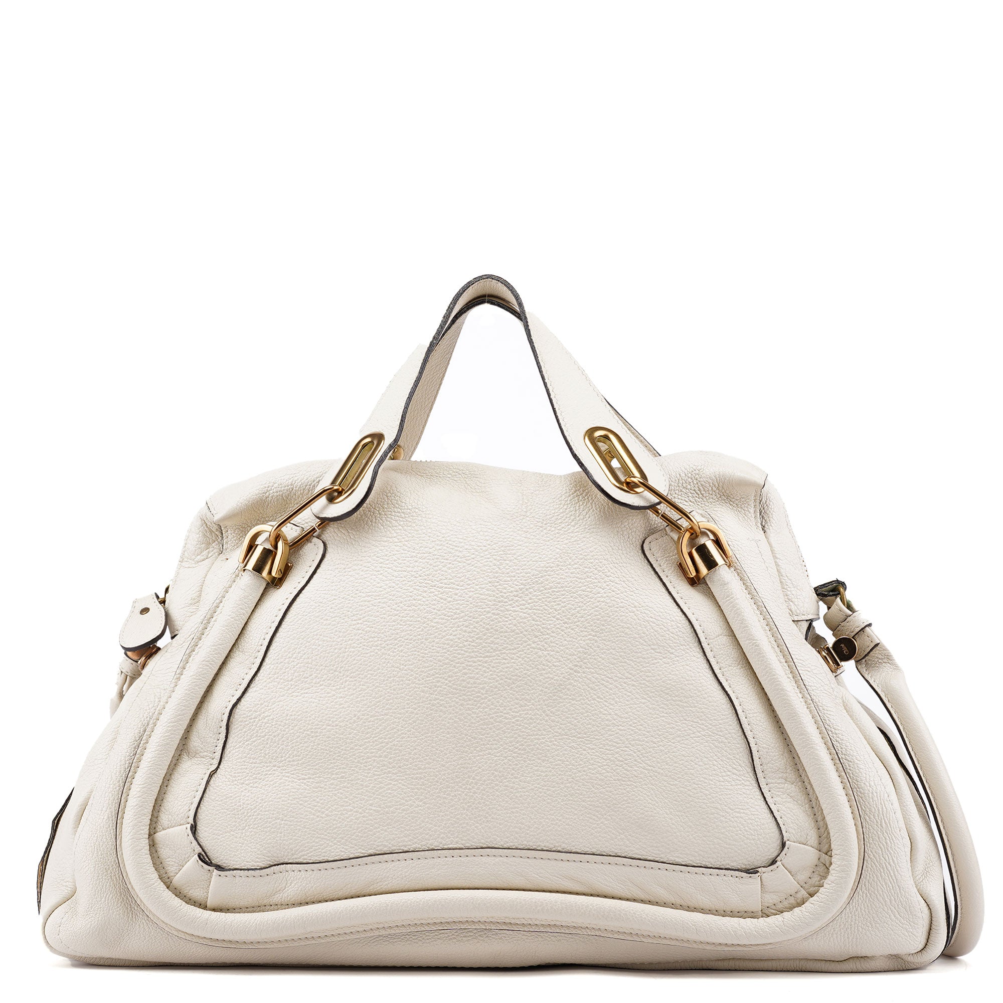 Chloé White Leather Paraty 2-Way Shoulder Bag