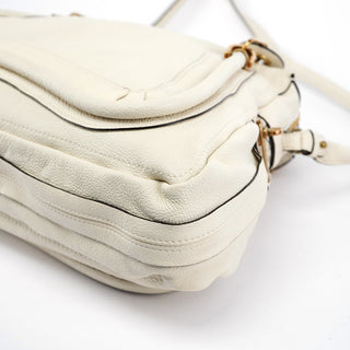 Chloé White Leather Paraty 2-Way Shoulder Bag