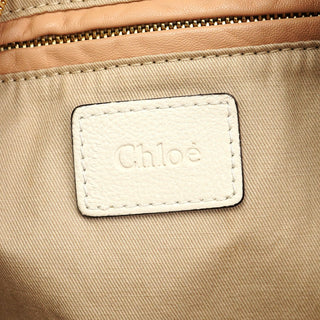 Chloé White Leather Paraty 2-Way Shoulder Bag