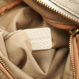 Chloé Paraty 2-Way Schultertasche aus weißem Leder